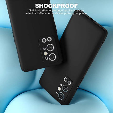 Matte Lens Protective Back Cover for OnePlus 9 PRO / One Plus 9 PRO , Slim Silicone with Soft Lining Shockproof Flexible Full Body Bumper Case (Black)