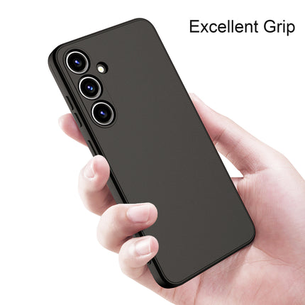 Kapa Matte Protective Lens Flexible Back Cover for Samsung Galaxy S24 | Slim Silicone with Soft Lining Shockproof Full Body Bumper Case (Black)