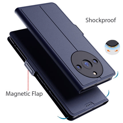 Kapa Noble Slim Magnetic Leather Flip Case Cover for Realme 11 PRO / 11 PRO PLUS | Card Holder Stand Leather Flip Wallet Case (Blue)
