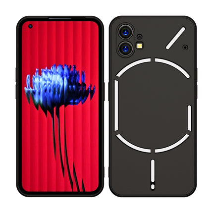 Kapa Matte Protective Lens Flexible Back Cover for Nothing Phone 2 | Slim Silicone with Soft Lining Shockproof Full Body Bumper Case (Black)