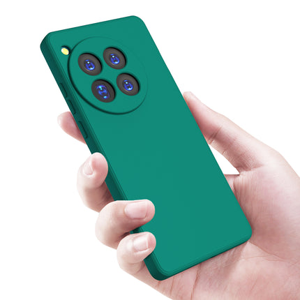 Kapa Matte Protective Lens Flexible Back Cover for OnePlus 12 | Slim Silicone with Soft Lining Shockproof Full Body Bumper Case (Green)