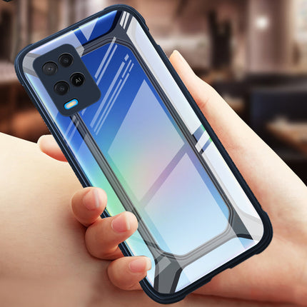 Unicorn for Oppo A54 (4G) Clear Back Case, [Military Grade Protection] Shock Proof Slim Hybrid Bumper Cover (Blue)