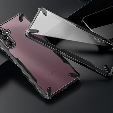 Kapa Bull Clear Back Cover for Samsung Galaxy A54 (5G) | [Military Grade Protection] Shock Proof Slim Hybrid Bumper Case (Black)