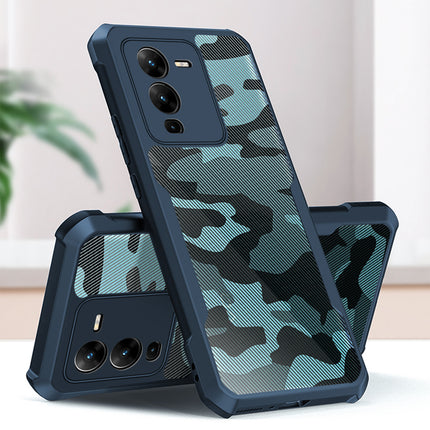 Kapa Beetle Camouflage for Vivo V25 Pro (5G) Back Case, [Military Grade ] Shock Proof Cover (Blue)