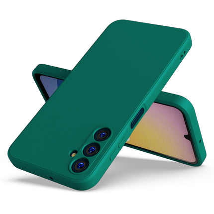 Kapa Matte Protective Lens Flexible Back Cover for Samsung Galaxy A25 | Slim Silicone with Soft Lining Shockproof Full Body Bumper Case (Green)