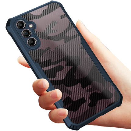 Kapa Beetle Camouflage Back Cover for Samsung Galaxy M34 (5G) / F34 (5G) | [Military Grade Protection] Shock Proof Slim Hybrid Bumper Case (Blue)