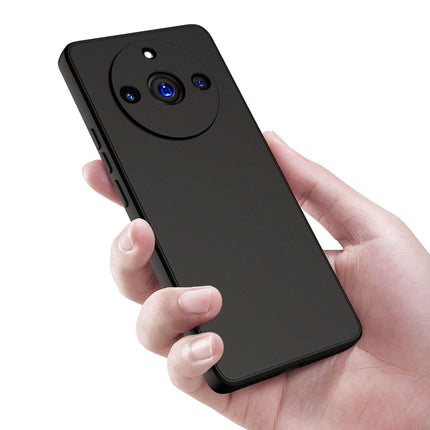 Kapa Matte Protective Lens Flexible Back Cover for Realme 11 PRO / 11 PRO + (PLUS) | Slim Silicone with Soft Lining Shockproof Full Body Bumper Case (Black)