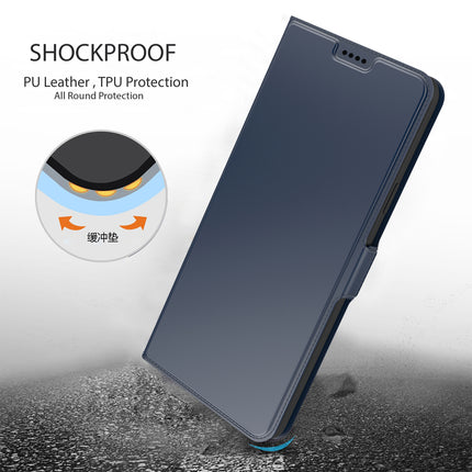 Noble Slim Flip Cover for OnePlus Nord 2 , Magnetic and Card Holder Stand Leather Flip Wallet Case (Blue)