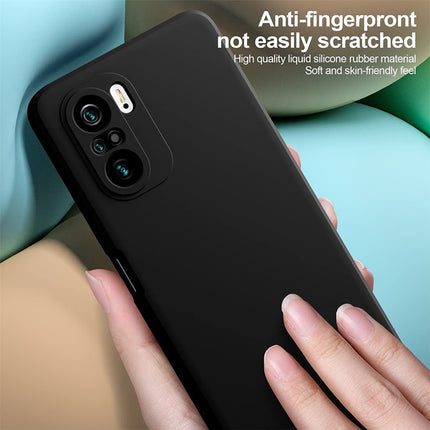 Matte Lens Protective Back Cover for Xiaomi 11X Pro / Mi 11X , Slim Silicone with Soft Lining Shockproof Flexible Full Body Bumper Case , Black