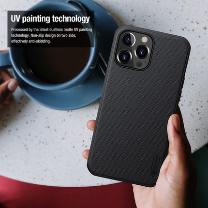 Nillkin Super Frosted Shield Hard Back Cover Case for Apple iPhone 13 PRO MAX (6.7) (Black)