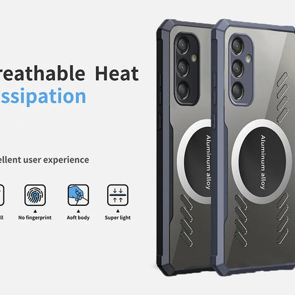 Kapa Magnetic Heat Dissipation Gaming Back Cover For Samsung Galaxy A25 | Slim Shockproof Bumper Case (Black)