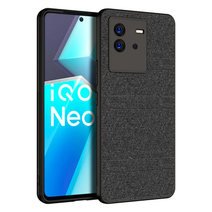 Kapa Soft Full Fabric Protective Back Case Cover for Vivo IQOO Neo 6 (5G) (Black)