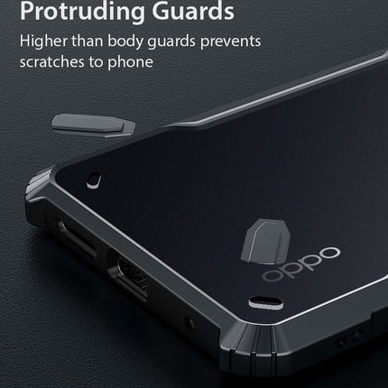 Kapa Bull Back Cover for Oppo Reno 8 Pro (5G) , Shockproof Slim Hybrid Clear Case (Black)