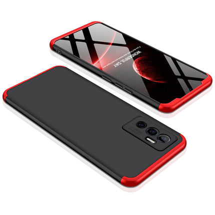 Double Dip Full 360 Protection Back Case Cover for Vivo V23E (Red ,Black) - Mobizang
