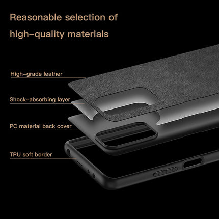 Tux Back Case for Xiaomi Redmi Note 10 Pro /  Note 10 Pro Max , Slim Leather Case with Soft Edge Shockproof Back Cover (Black) - Mobizang