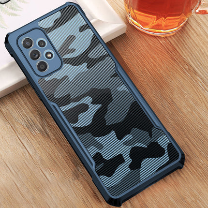 Beetle Camouflage for Samsung Galaxy A73 (5G) Back Case, [Military Grade Protection] Shock Proof Slim Hybrid Bumper Back Cover , Blue