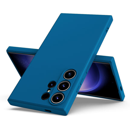 Kapa Matte Protective Lens Flexible Back Cover for Samsung Galaxy S24 ULTRA | Slim Silicone with Soft Lining Shockproof Full Body Bumper Case (Blue)