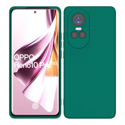 Kapa Matte Protective Lens Flexible Back Cover for Oppo Reno 10 / Reno 10 PRO (5G) | Slim Silicone with Soft Lining Shockproof Full Body Bumper Case (Green)