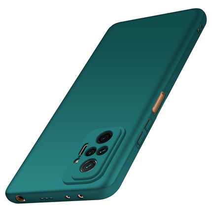 Silk Smooth Finish [Full Coverage] All Sides Protection Slim Back Cover For Xiaomi Redmi Note 10 Pro /  Note 10 Pro Max (Green) - Mobizang