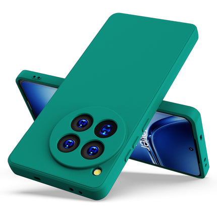 Kapa Matte Protective Lens Flexible Back Cover for OnePlus 12 | Slim Silicone with Soft Lining Shockproof Full Body Bumper Case (Green)