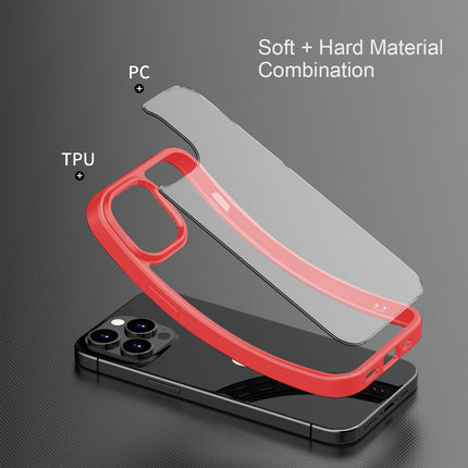 Kapa Hawkeye Clear Back Cover for Apple iPhone 15 Pro | Camera Lens Protector Shockproof Slim Clear Case Cover (Red)