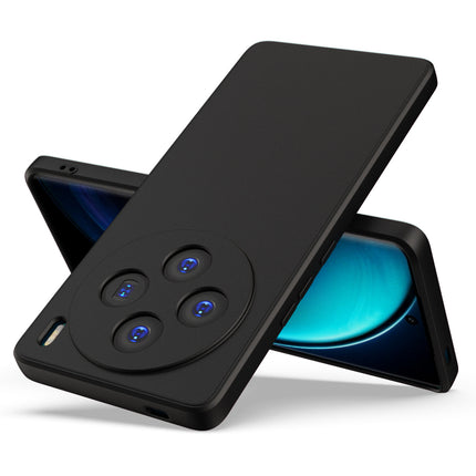Kapa Matte Protective Lens Flexible Back Cover for Vivo X100 | Slim Silicone with Soft Lining Shockproof Full Body Bumper Case (Black) - Mobizang