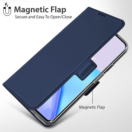 Kapa Noble Slim Magnetic Leather Flip Case Cover for Samsung Galaxy A73 (5G) (Blue)