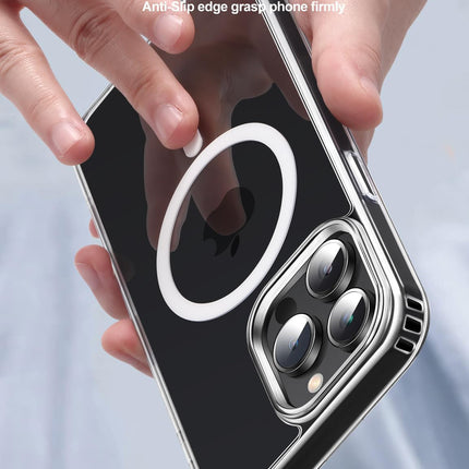 Kapa Clear Magnetic Back Cover for Apple iPhone 15 Pro , Compatible with MagSafe | [Military Grade Protection] Shock Proof Slim Hybrid Bumper Case