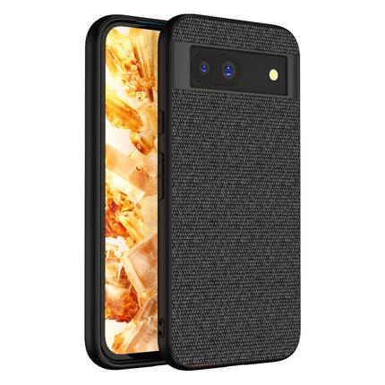 Kapa Soft Full Fabric Protective Back Case Cover for Google Pixel 8A | Shockproof Slim Hard Anti Slip Back Case (Black)