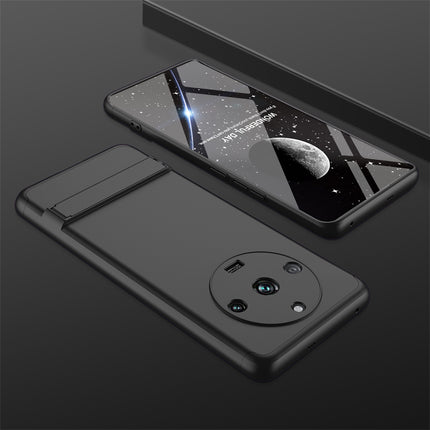 Kapa Double Dip Full 360 Protection Back Case Cover With Stand for Realme 11 Pro / 11 Pro Plus (Black)