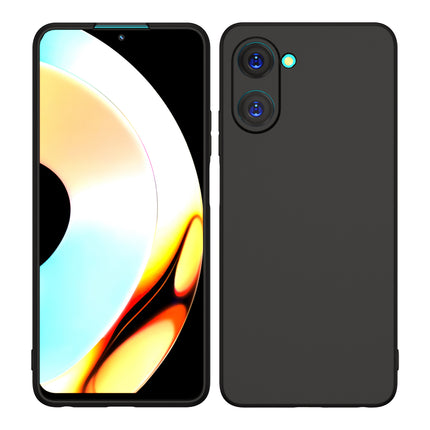 Kapa Matte Lens Protective Shockproof Flexible Back Cover for Realme 10 Pro Case | Slim Silicone with Soft Lining Shockproof Full Body Bumper (Black) - Mobizang