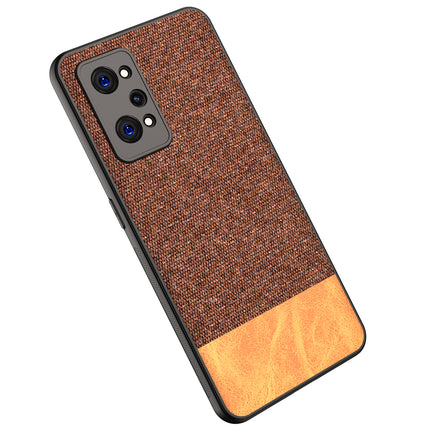 Kapa Soft Fabric & Leather Hybrid Protective Case Cover for Realme GT NEO 3T (Brown)