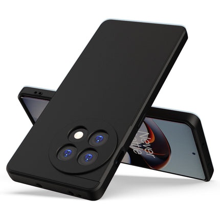 Kapa Matte Protective Lens Flexible Back Cover for OnePlus 11R | Slim Silicone with Soft Lining Shockproof Full Body Bumper Case (Black)
