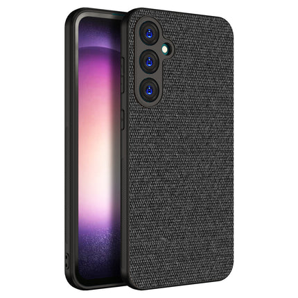Kapa Soft Full Fabric Protective Back Case Cover for Samsung Galaxy S23 FE | Shockproof Slim Hard Anti Slip Back Case (Black)