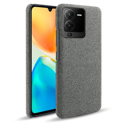 Kapa Woven Soft Fabric Case for VIVO V25 PRO (5G) Back Cover, Shock Protection Slim Hard Anti Slip Back Cover (Grey)