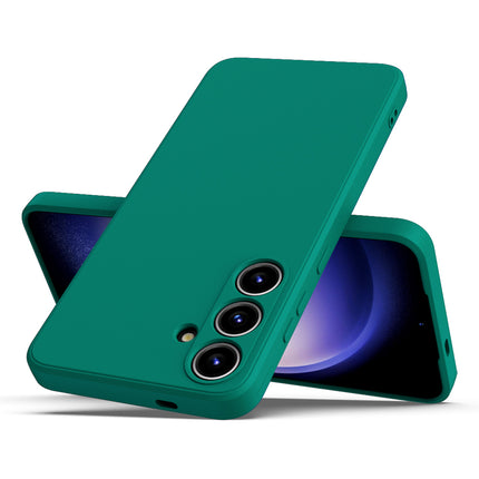 Kapa Matte Protective Lens Flexible Back Cover for Samsung Galaxy S24 PLUS | Slim Silicone with Soft Lining Shockproof Full Body Bumper Case (Green)
