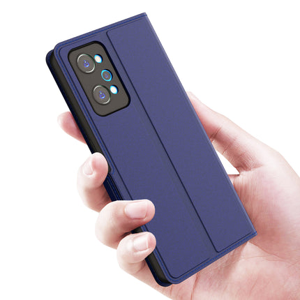 Kapa Noble Slim Magnetic Leather Flip Case Cover for Realme GT NEO 3T , Magnetic and Card Holder Stand Leather Flip Wallet Case (Blue)