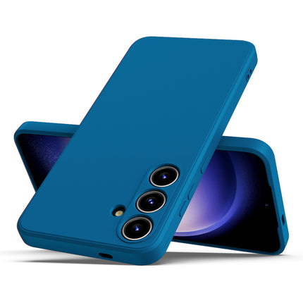 Kapa Matte Protective Lens Flexible Back Cover for Samsung Galaxy S24 | Slim Silicone with Soft Lining Shockproof Full Body Bumper Case (Blue)