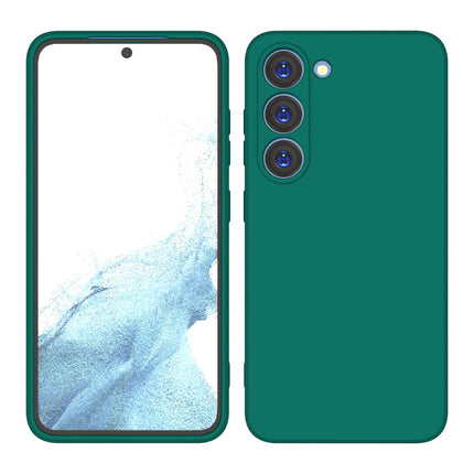 Kapa Matte Protective Lens Flexible Back Cover for Samsung Galaxy S23 Plus, Slim Silicone with Soft Lining Shockproof Full Body Bumper Case (Green)