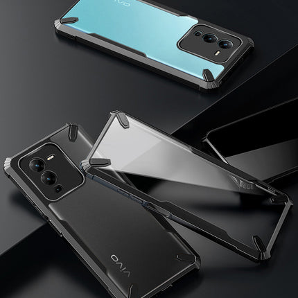 Kapa Bull Back Cover for Vivo V25 Pro (5G) , [Military Grade Protection] Shock Proof Slim Hybrid Bumper Case (Black)