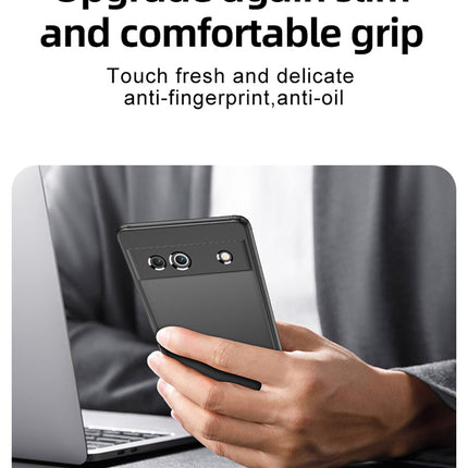 Kapa Shield Frosted Acrylic Back Shock Proof Case Cover for Google Pixel 7A (Black) - Mobizang