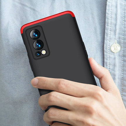 Double Dip Full 360 Protection Back Case Cover for OnePlus Nord 2 (5G) / One Plus Nord 2 (5G) (Red,Black)