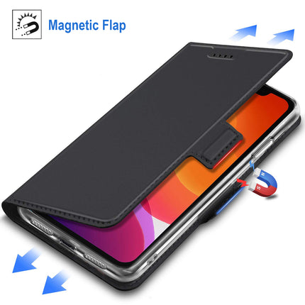 Noble Slim Magnetic & Card Holder Stand Leather Flip Case Cover for Apple iPhone 13 Pro Max (6.7) (Black)