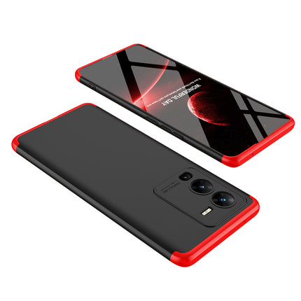 Kapa Double Dip Full 360 Protection Back Case Cover for Vivo V25 PRO (5G) (Red , Black)
