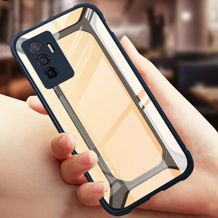 Kapa Unicorn for Vivo V23E (5G) Clear Back Case, Shock Proof Slim Hybrid Bumper Cover (Blue)