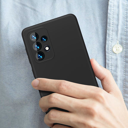 Double Dip Full 360 Protection Back Case Cover for Samsung Galaxy A73 (5G) (Black) - Mobizang