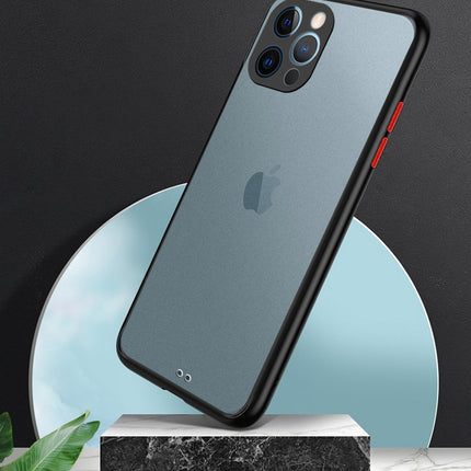 Paper Thin Back Cover For Apple iPhone 12 Pro Max (6.7) , Super Slim Matte Translucent Full Protection Back Case (Black) - Mobizang