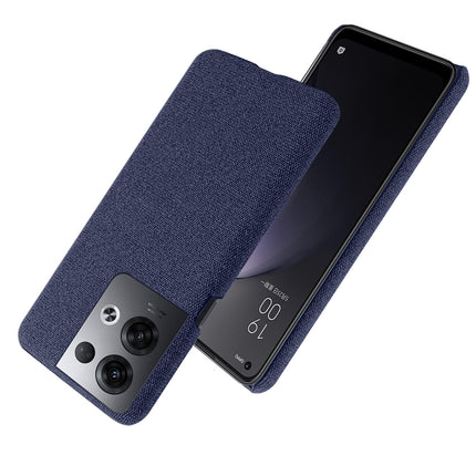 Kapa Woven Soft Fabric Case for Oppo Reno 8 PRO (5G) Back Cover,  Shock Protection Slim Hard Anti Slip Back Cover (Blue)