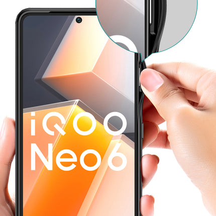 Kapa Shield Frosted Acrylic Back Shock Proof Case Cover for Vivo iQOO Neo 6 (Black)