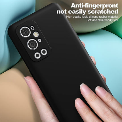 Matte Lens Protective Back Cover for OnePlus 9 PRO / One Plus 9 PRO , Slim Silicone with Soft Lining Shockproof Flexible Full Body Bumper Case (Black)